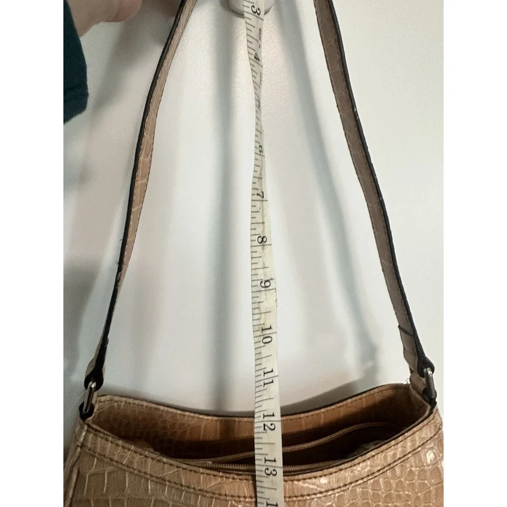 Vintage Liz Claiborne‎ Beige/Brown  Shoulder Faux Leather Bag Purse